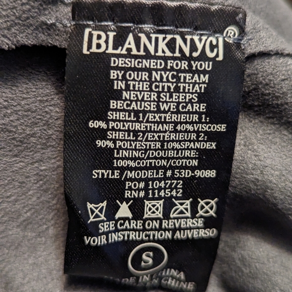 Blank NYC faux suede and leather jacket, size small, gray - Picture 7 of 13